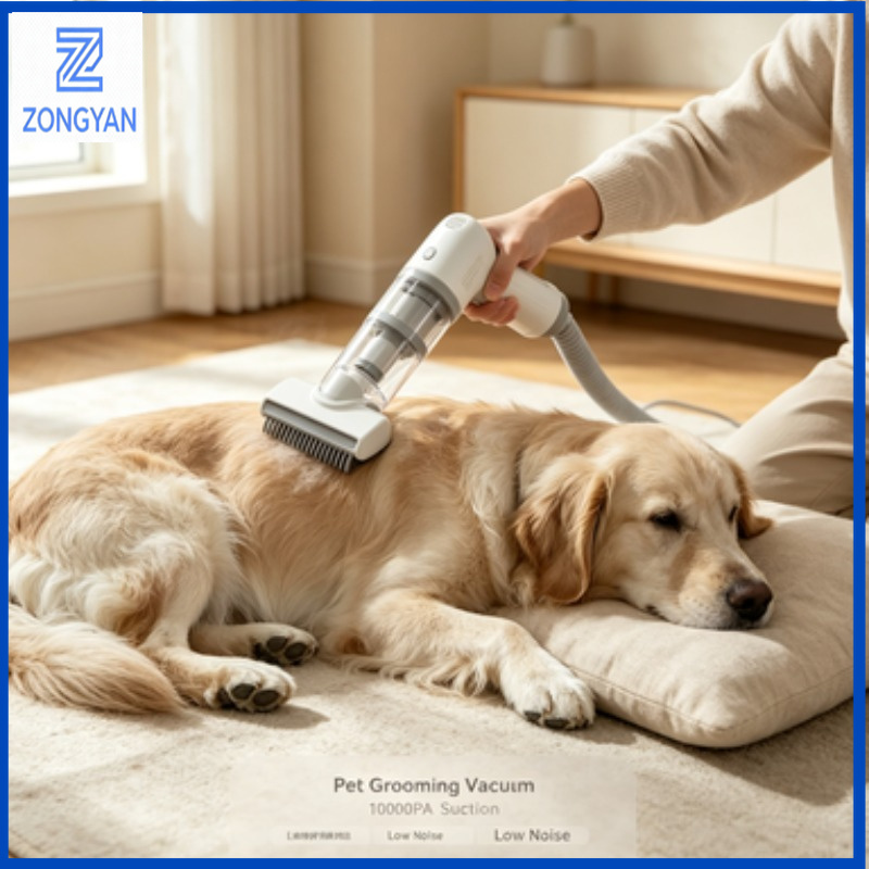Pet Grooming Vacuum Suction Kit 5 In 1 - ZONGYAN Pet Grooming Vacuum Cleaner Wireless