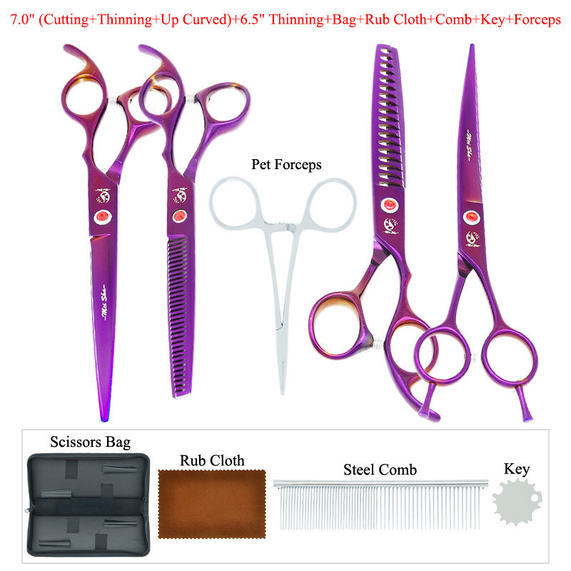 Professional Pet Grooming Scissors Curved - 7.0