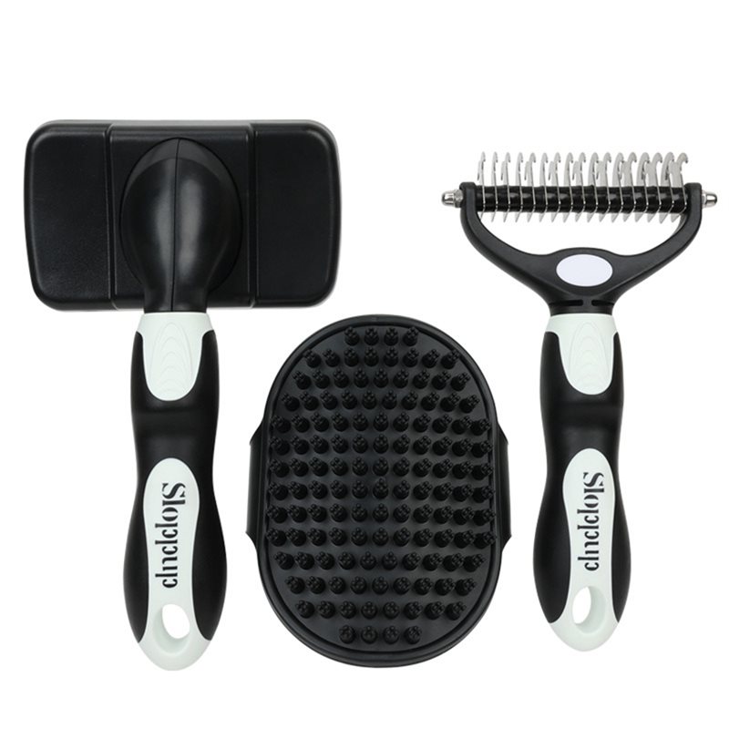 Slicker Brush Self Cleaning Pet Grooming - NEW HOT In Stock-Slicker Brush, Rake&