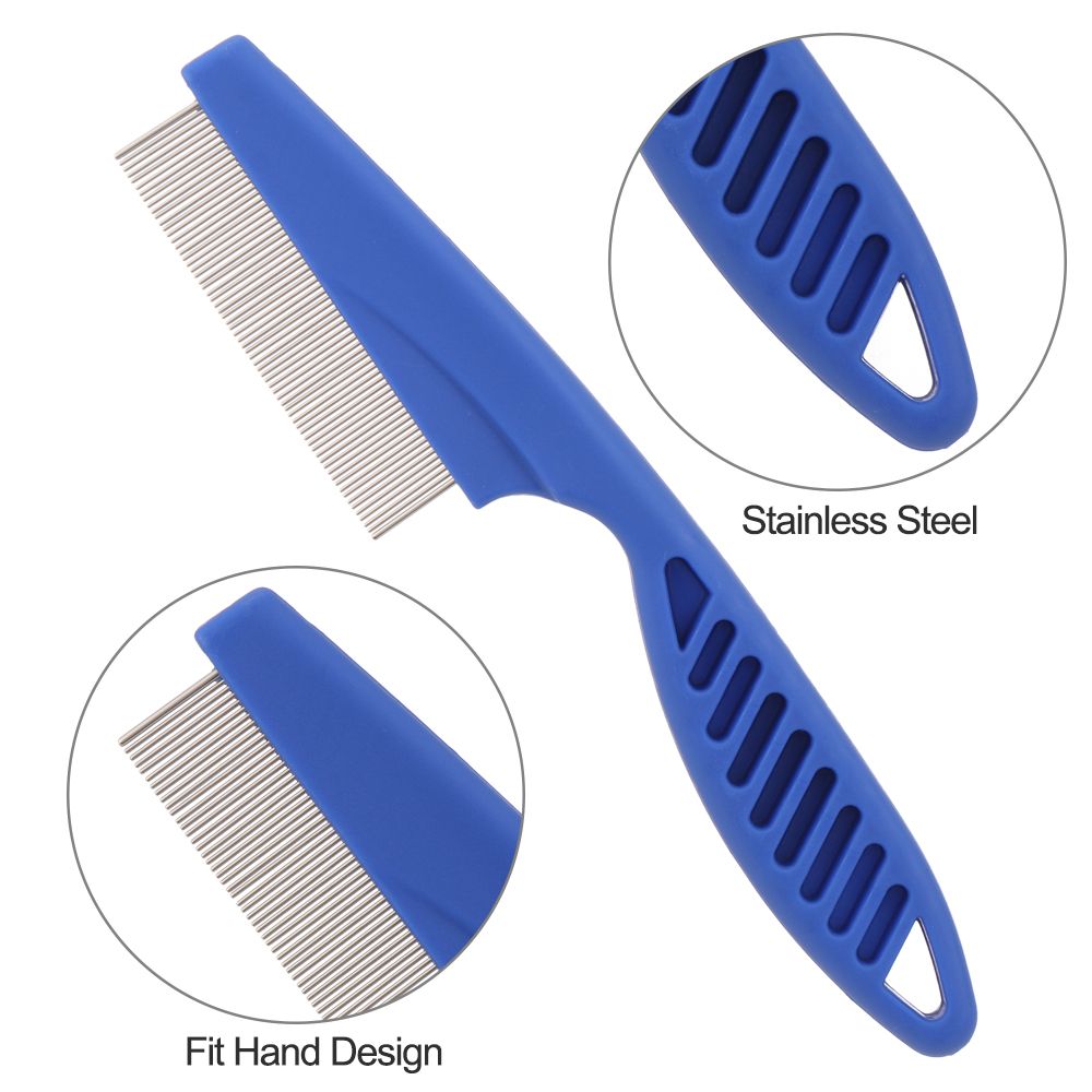 Flea Comb Fine Tooth Pet Tear Stain - 6 Pcs/set Stainless Steel Tear Stain