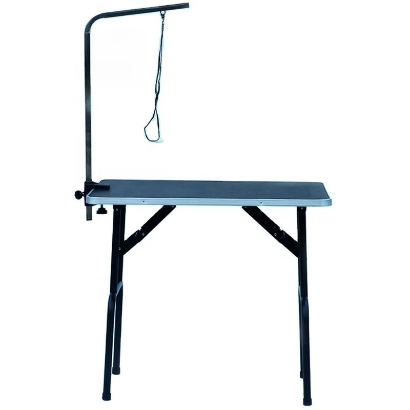 Folding Pet Grooming Table Arm Clamp - wholesale black iron coating leg folding