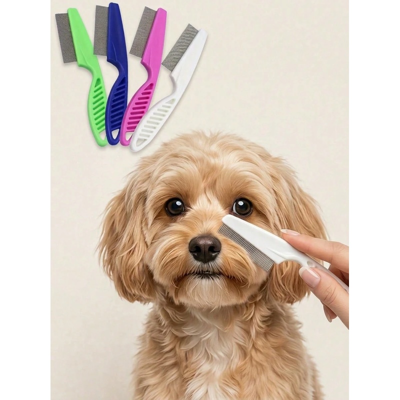 Pet Tear Stain & Flea Comb Fin - Flea Comb Fine Tooth Pet Tear Stain 评论和价格