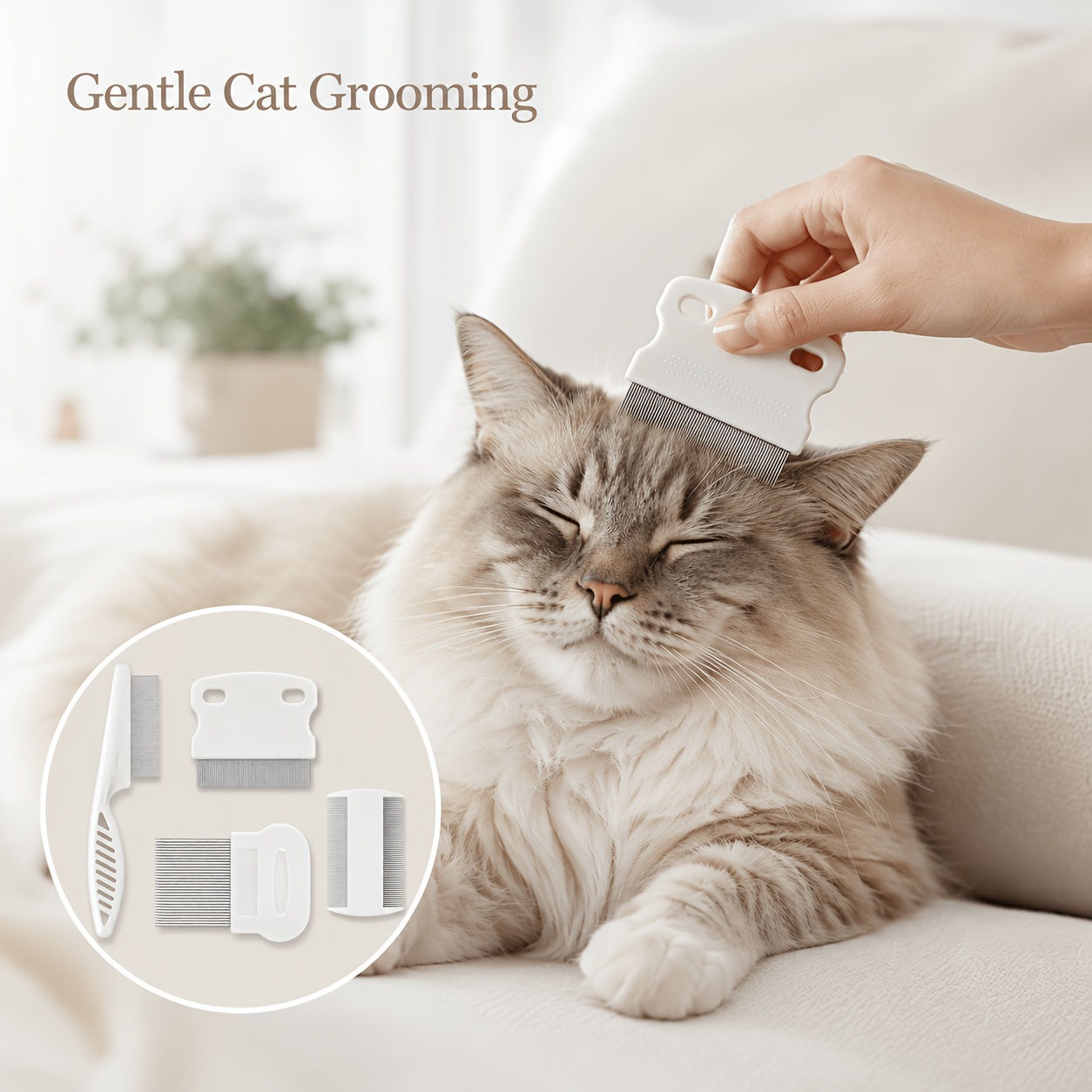 4PCS Pet Comb Flea Comb Fine-T - Flea Comb Fine Tooth Pet Tear Stain 评论和价格