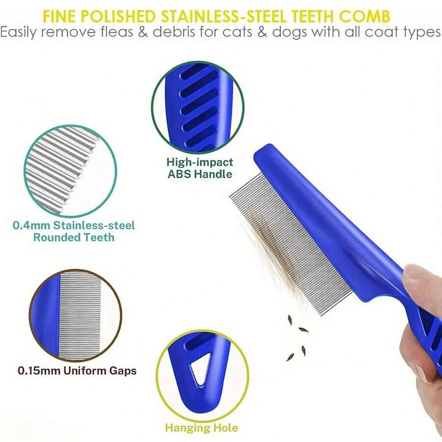 4Pcs/6Pcs Pet Comb Flea Comb F - Flea Comb Fine Tooth Pet Tear Stain 评论和价格
