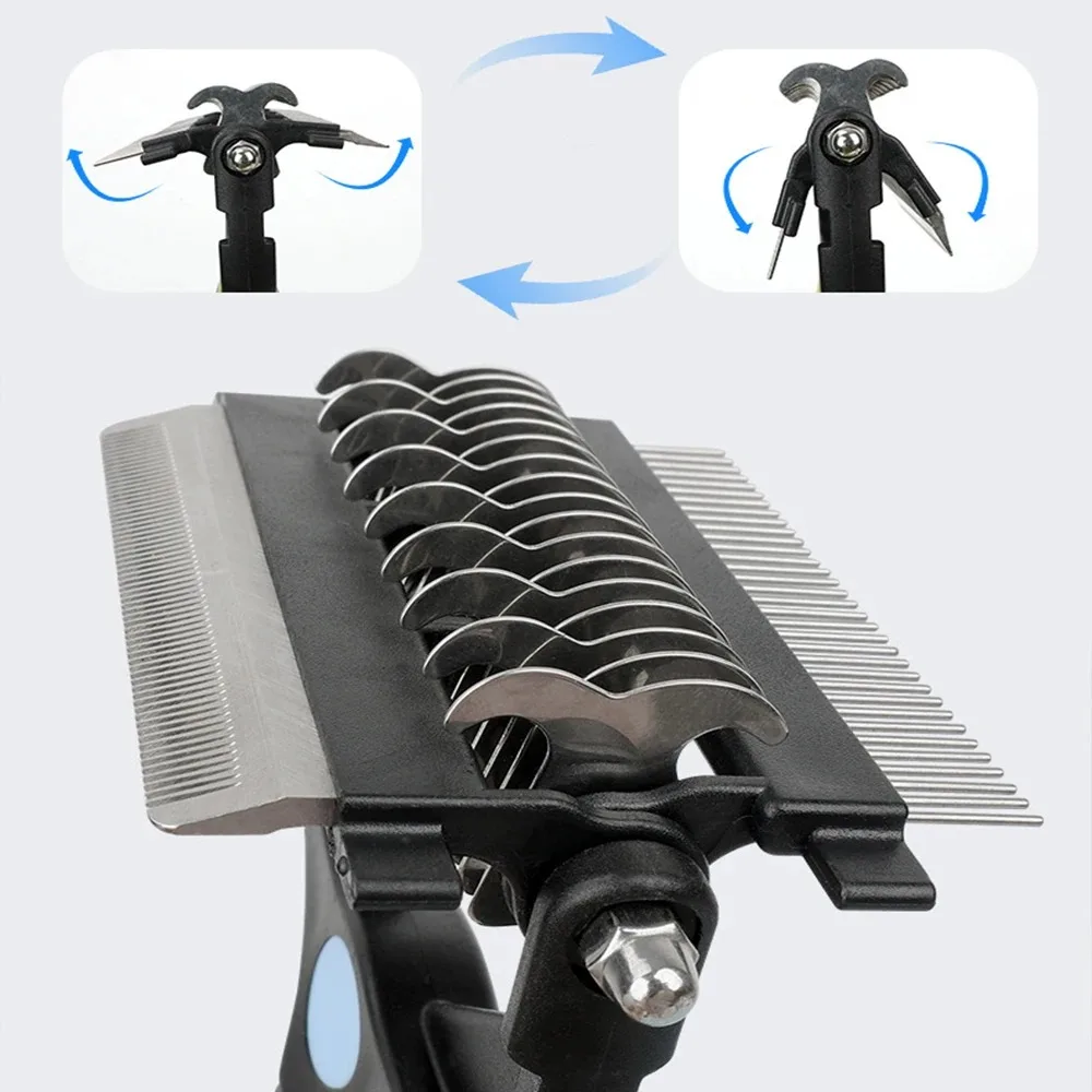 3 In 1 Pet Deshedding Brush Do - Undercoat Rake Dematting Tool Dog Shedding 评论和价格