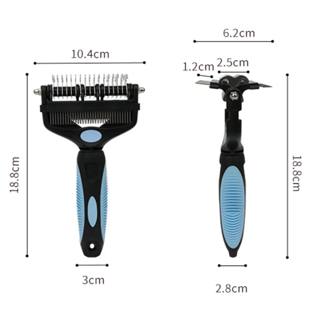 3 In 1 Pet Deshedding Brush Do - Undercoat Rake Dematting Tool Dog Shedding 评论和价格