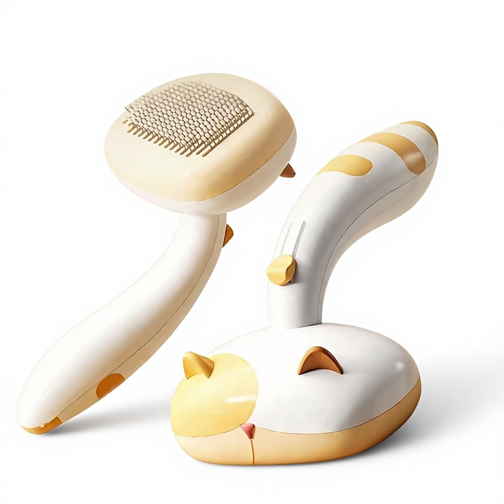 Pet Grooming Brush Stainless S - Slicker Brush Self Cleaning Pet Grooming 评论和价格