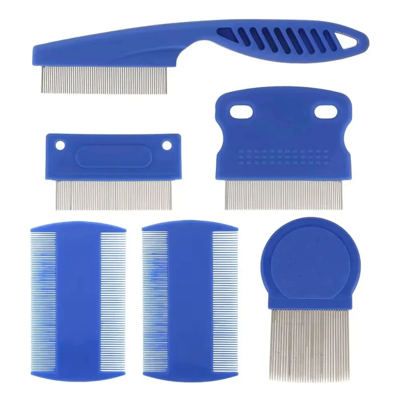 6Pcs/set Pet Flea Comb Stainle - Flea Comb Fine Tooth Pet Tear Stain 评论和价格