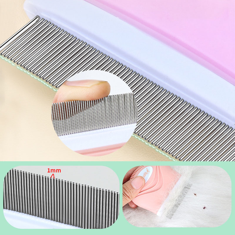 Pet Flea Comb Stainless Steel  - Flea Comb Fine Tooth Pet Tear Stain 评论和价格