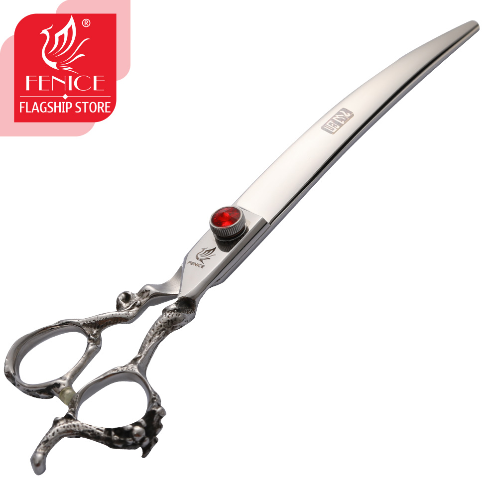 Fenice Dragon Handle Professio - Professional Pet Grooming Scissors Curved 评论和价格