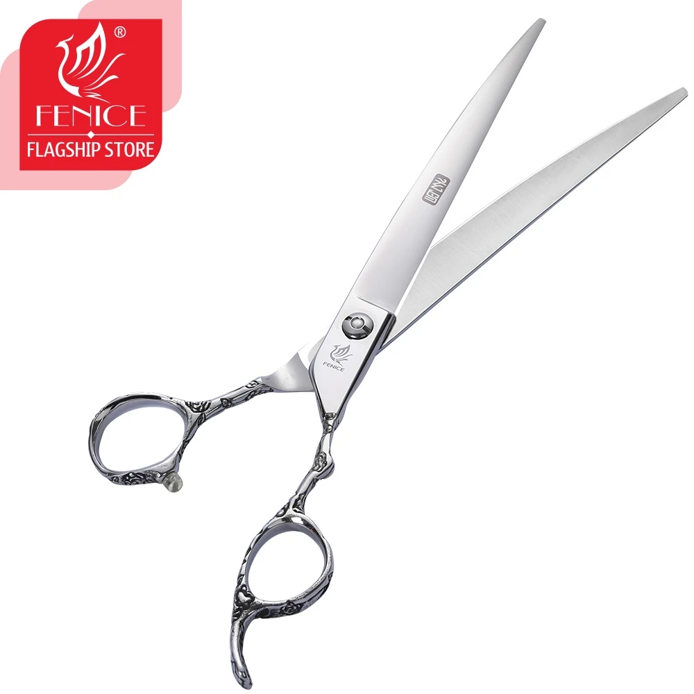 Fenice Dragon Handle Professio - Professional Pet Grooming Scissors Curved 评论和价格