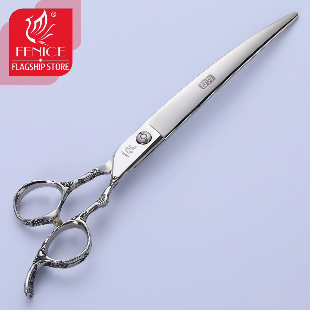 Fenice Dragon Handle Professio - Professional Pet Grooming Scissors Curved 评论和价格