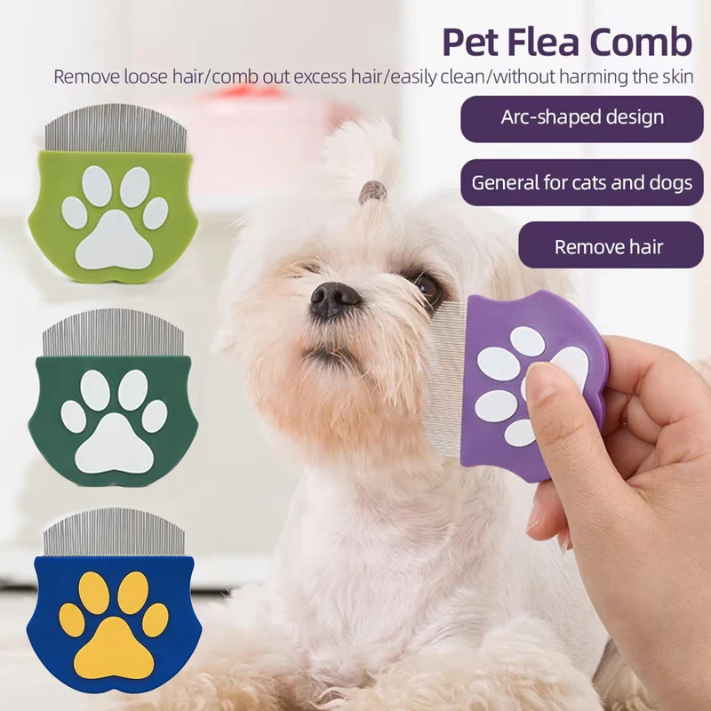 Pet Flea Comb for Cats Dogs Te - Flea Comb Fine Tooth Pet Tear Stain 评论和价格