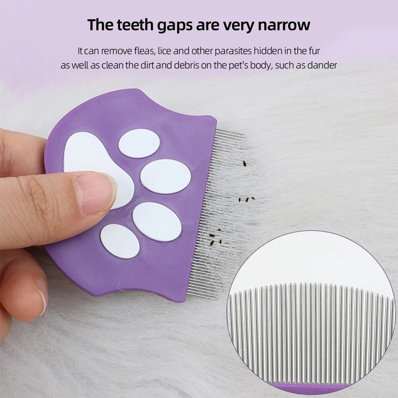 Pet Flea Comb for Cats Dogs Te - Flea Comb Fine Tooth Pet Tear Stain 评论和价格