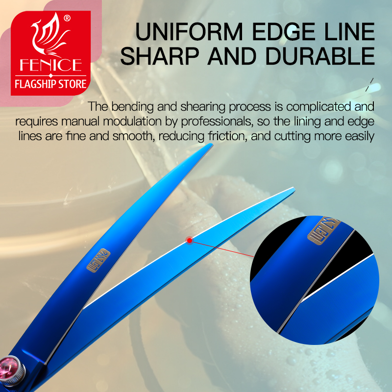 Fenice Professional Japan 440c - Professional Pet Grooming Scissors Curved 评论和价格
