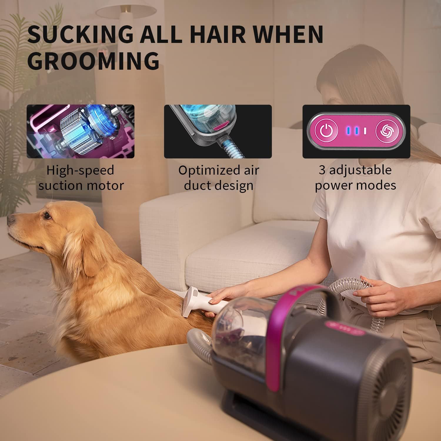 PETKIT Airclipper 5-in-1 Pet G - Pet Grooming Vacuum Suction Kit 5 In 1 评论和价格