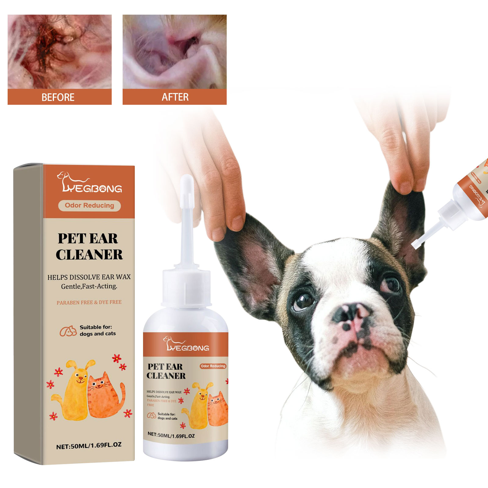 Dog Ear Cleaner Drop Earwax Od - Dog Ear Cleaner Solution Drops Wash 评论和价格