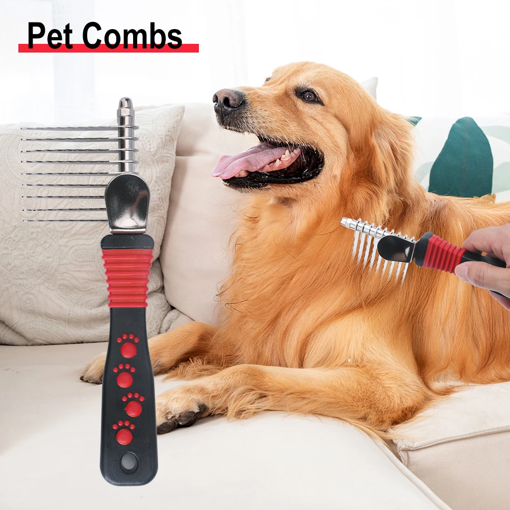 Pet Undercoat Hair Brush Dog G - Undercoat Rake Dematting Tool Dog Shedding 评论和价格