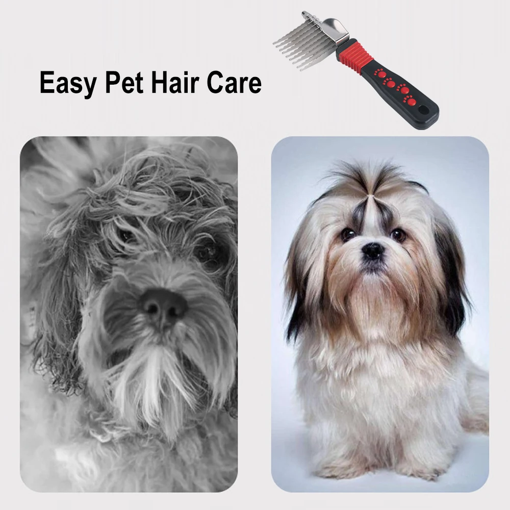 Pet Undercoat Hair Brush Dog G - Undercoat Rake Dematting Tool Dog Shedding 评论和价格