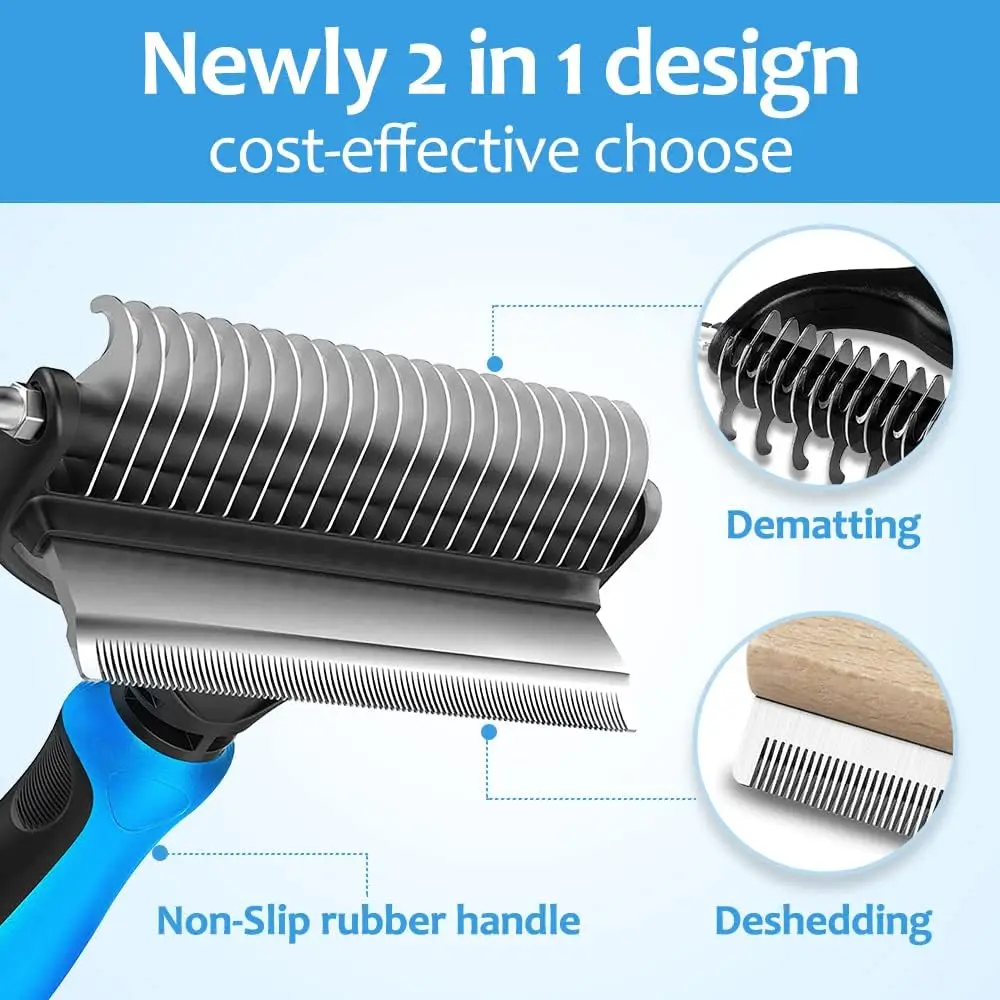 Pet Grooming Brush, Dog Brush  - Undercoat Rake Dematting Tool Dog Shedding 评论和价格