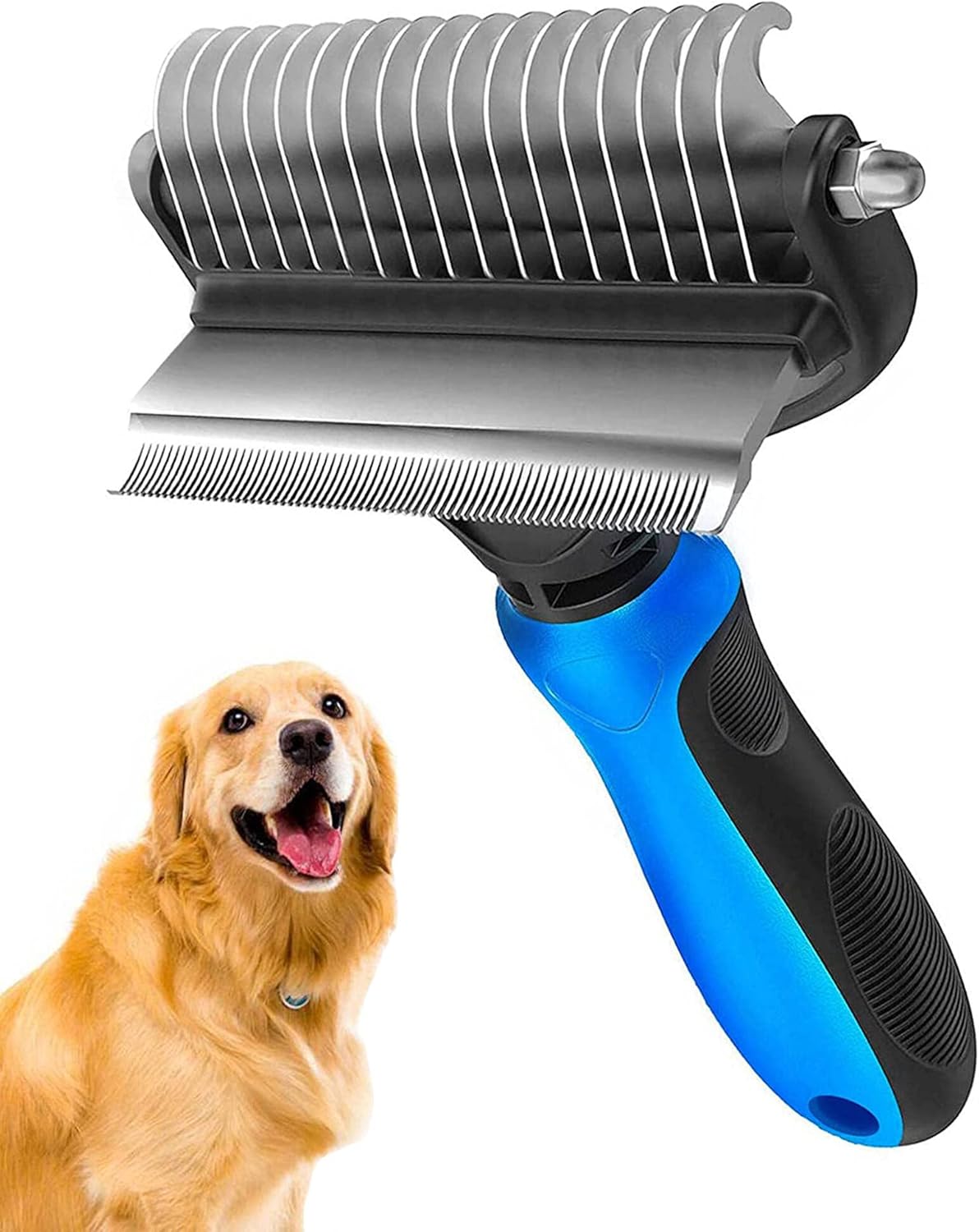 Pet Grooming Brush,Dog Brush f - Undercoat Rake Dematting Tool Dog Shedding 评论和价格