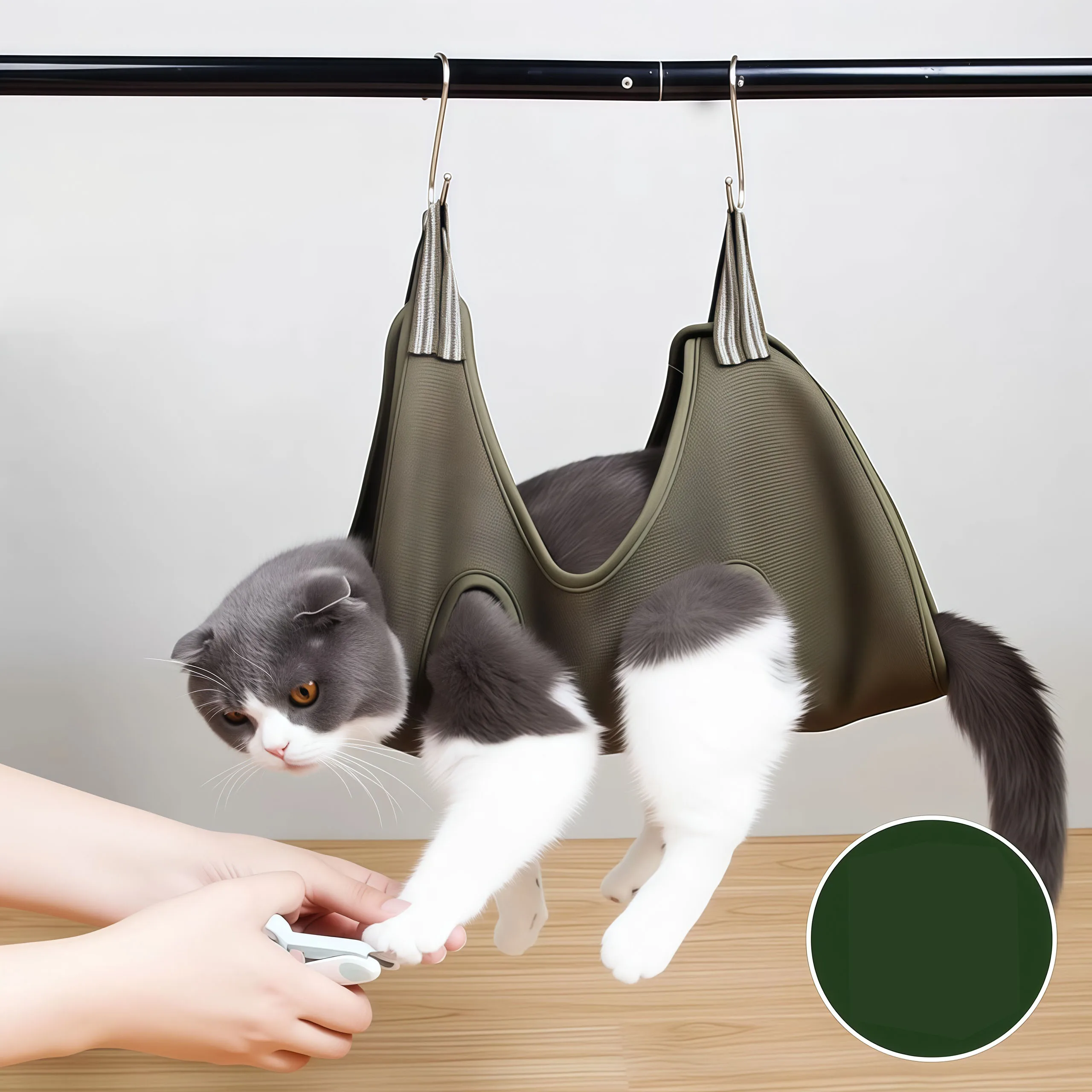 Cats Grooming Hammock Cat Dog  - Pet Grooming Hammock Sling Restraint 评论和价格
