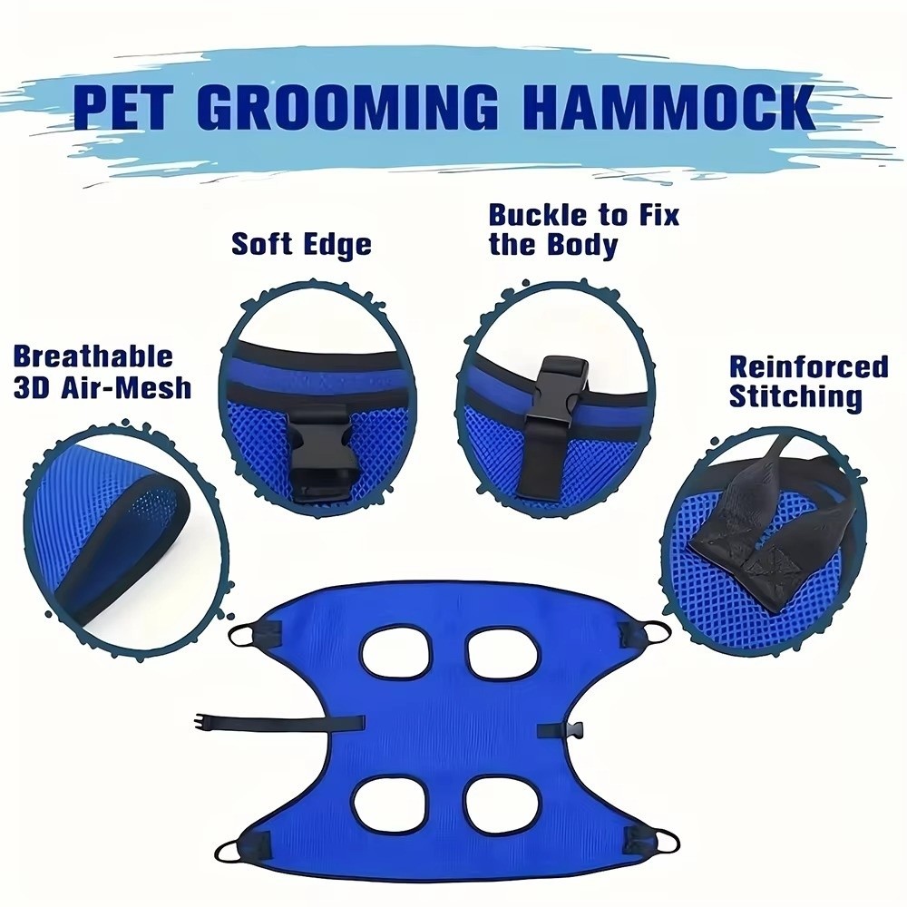 Large Pet Grooming Hammock Han - Pet Grooming Hammock Sling Restraint 评论和价格