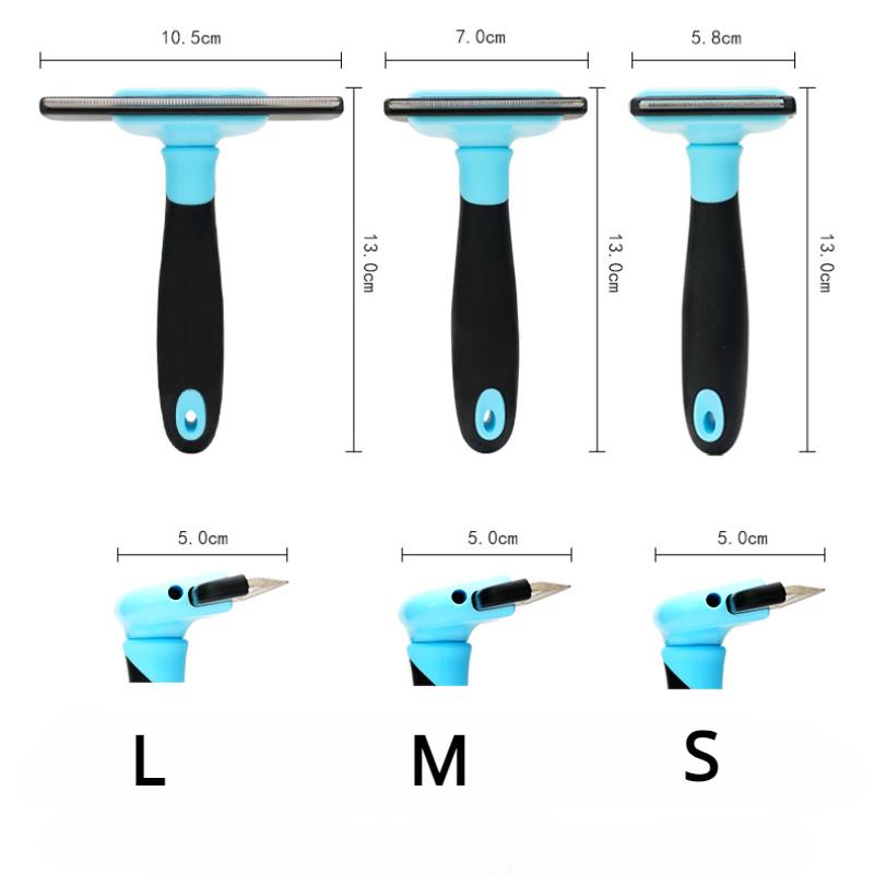 Pet Grooming Brush-Double Side - Undercoat Rake Dematting Tool Dog Shedding 评论和价格