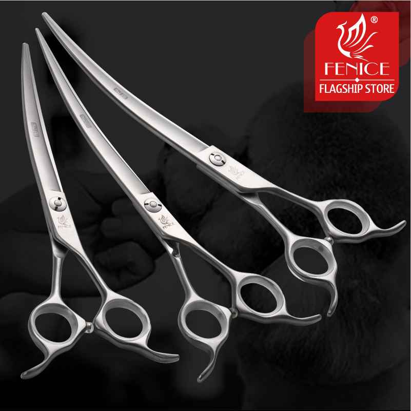 FeniceJP440C Steel 6.5/7/7.5 I - Professional Pet Grooming Scissors Curved 评论和价格