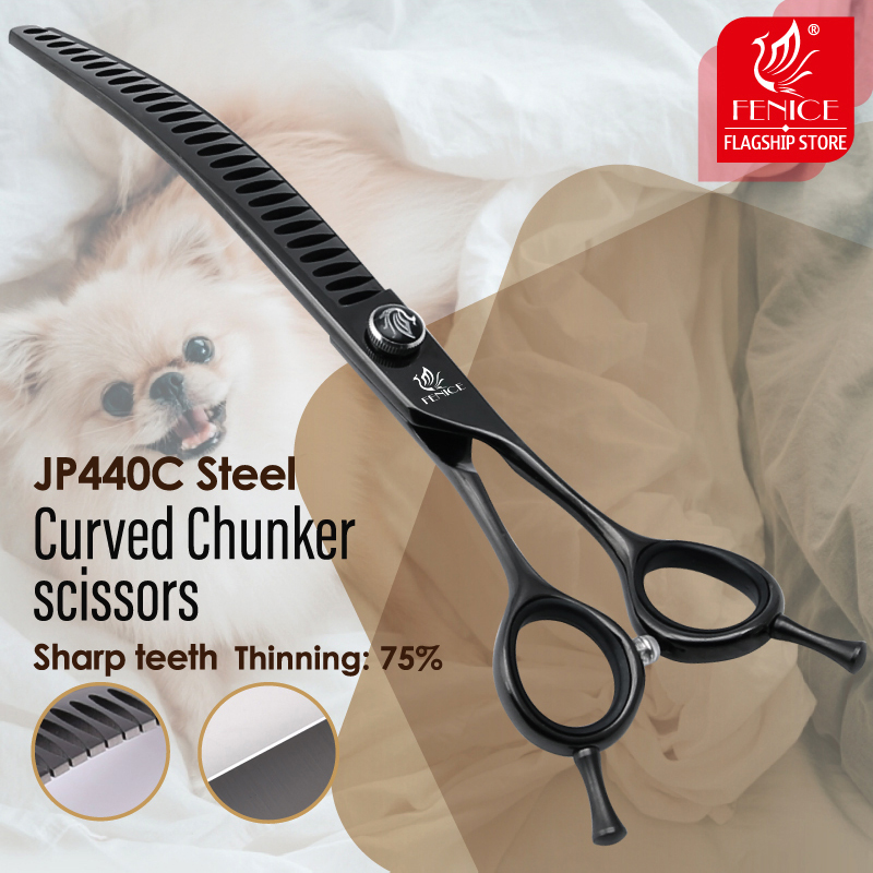 Fenice JP440C Steel Profession - Professional Pet Grooming Scissors Curved 评论和价格