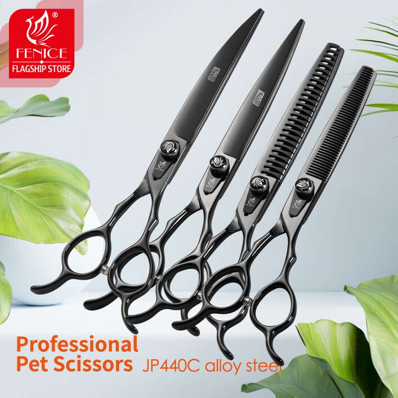 Fenice JP440C Steel Profession - Professional Pet Grooming Scissors Curved 评论和价格