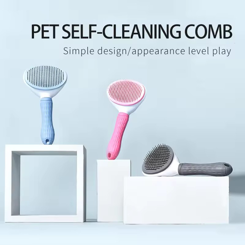 Pet One Button Self Cleaning S - Slicker Brush Self Cleaning Pet Grooming 评论和价格