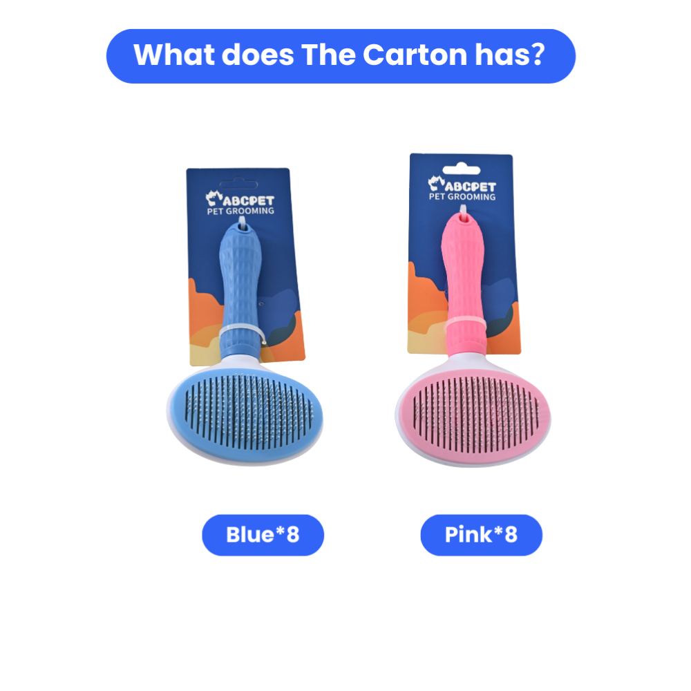 16PCS/Carton 2 Colors Mixed Se - Slicker Brush Self Cleaning Pet Grooming 评论和价格