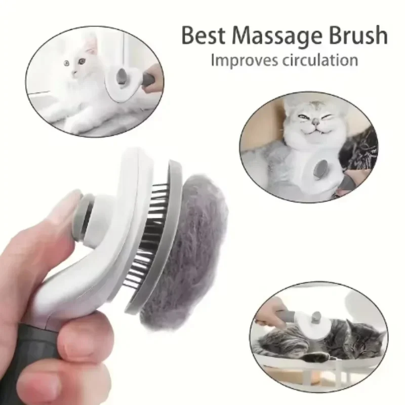 Self Cleaning Pet Slicker Brus - Slicker Brush Self Cleaning Pet Grooming 评论和价格