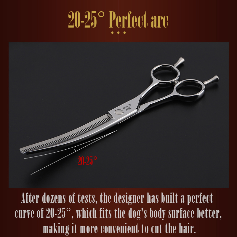 FIRELION 6.5/7.0/7.5 Inch Prof - Professional Pet Grooming Scissors Curved 评论和价格