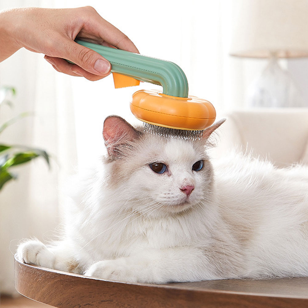 Pet Hair Removal Comb Cat Brus - Slicker Brush Self Cleaning Pet Grooming 评论和价格