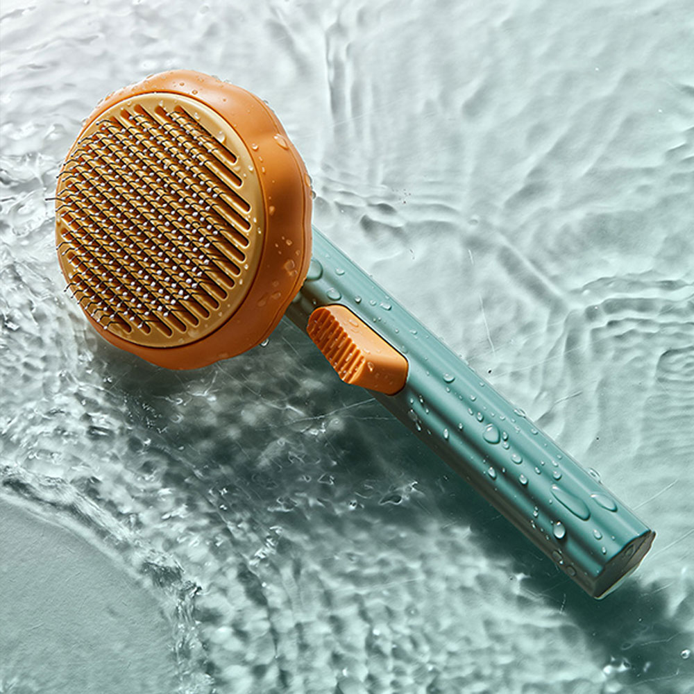 Pet Hair Removal Comb Cat Brus - Slicker Brush Self Cleaning Pet Grooming 评论和价格