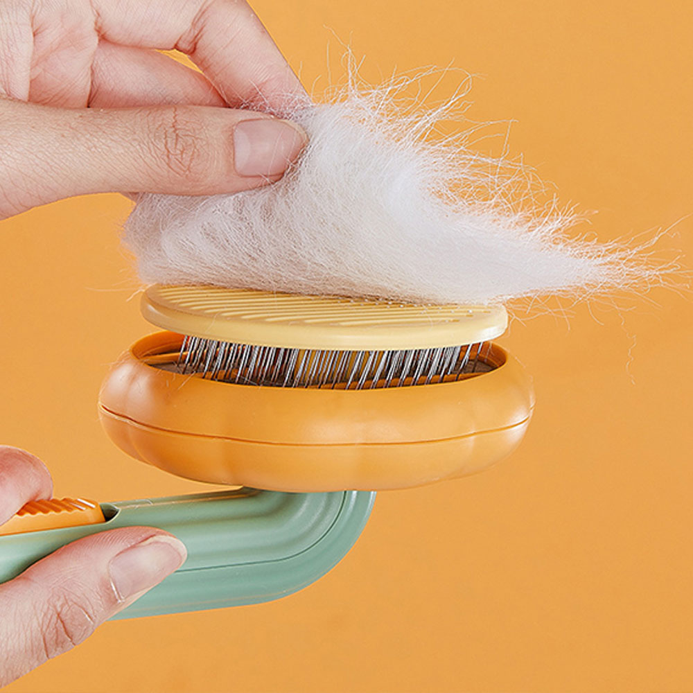 Pet Hair Removal Comb Cat Brus - Slicker Brush Self Cleaning Pet Grooming 评论和价格