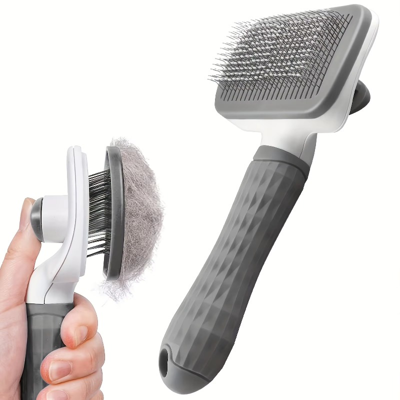 Self Cleaning Pet Grooming Bru - Slicker Brush Self Cleaning Pet Grooming 评论和价格