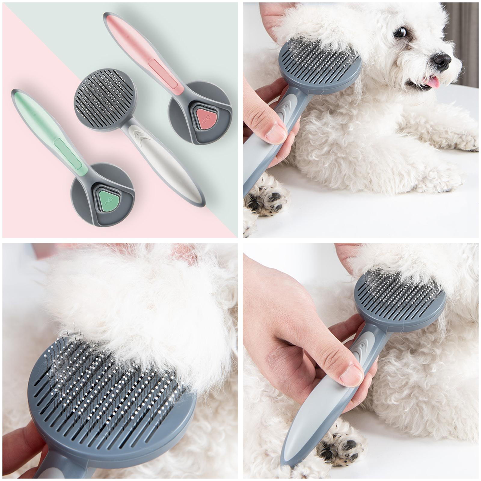 Cat Dog Grooming Brush, Kitten - Slicker Brush Self Cleaning Pet Grooming 评论和价格