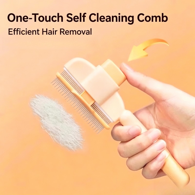 Pet Self Cleaning Slicker Brus - Slicker Brush Self Cleaning Pet Grooming 评论和价格