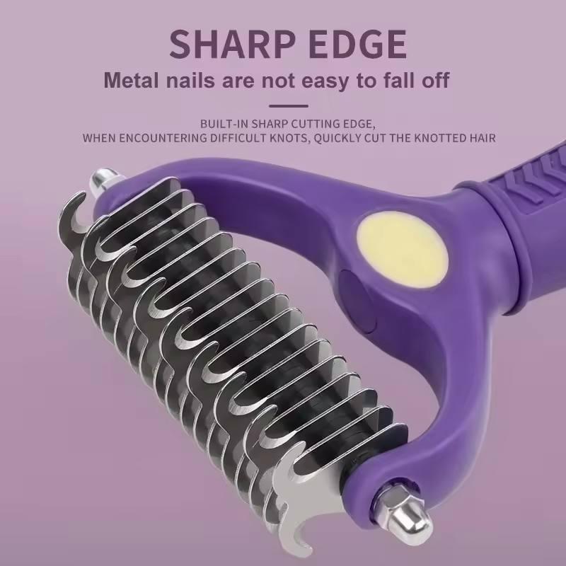 Pet Grooming Knot Comb Pet Des - Undercoat Rake Dematting Tool Dog Shedding 评论和价格