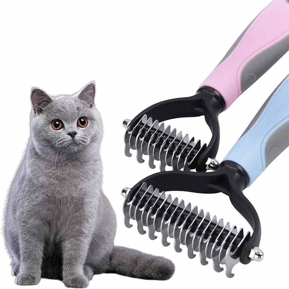 Pet Grooming Brush - Shedding  - Undercoat Rake Dematting Tool Dog Shedding 评论和价格