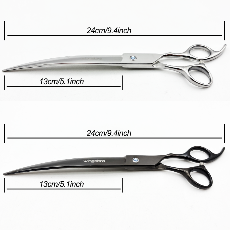 Wingsbro 9/8 Inch Pet Grooming - Professional Pet Grooming Scissors Curved 评论和价格
