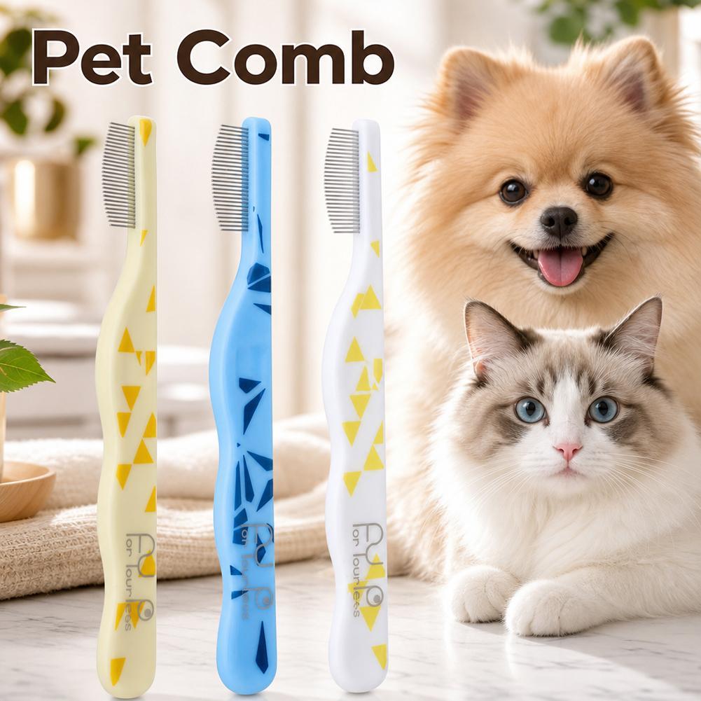 Cat Face Comb Mini Stainless S - Flea Comb Fine Tooth Pet Tear Stain 评论和价格