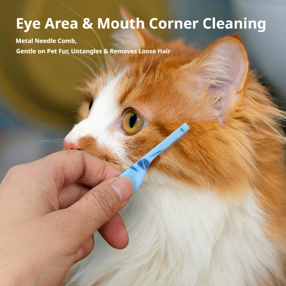 Cat Face Comb Mini Stainless S - Flea Comb Fine Tooth Pet Tear Stain 评论和价格