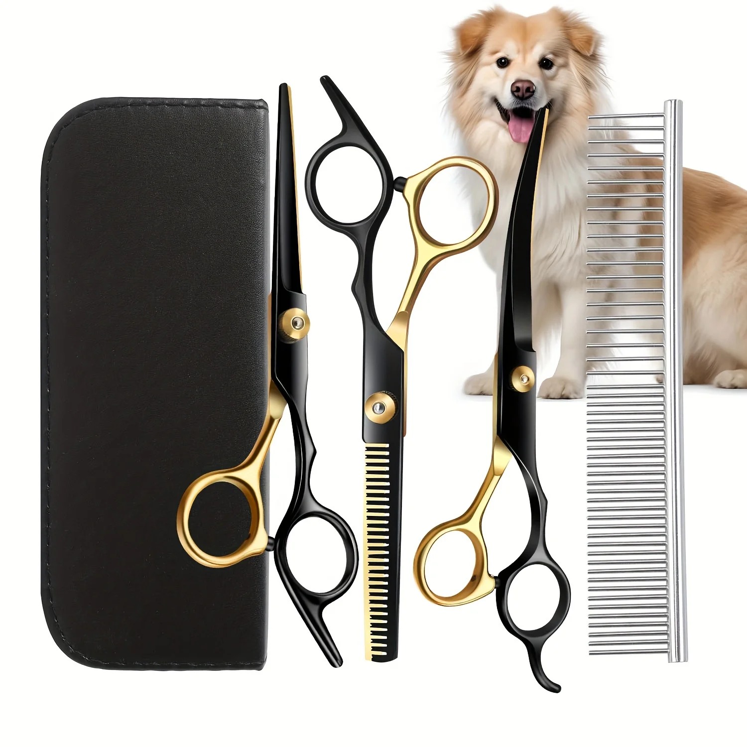 Professional 7-Inch Curved Chu - Professional Pet Grooming Scissors Curved 评论和价格