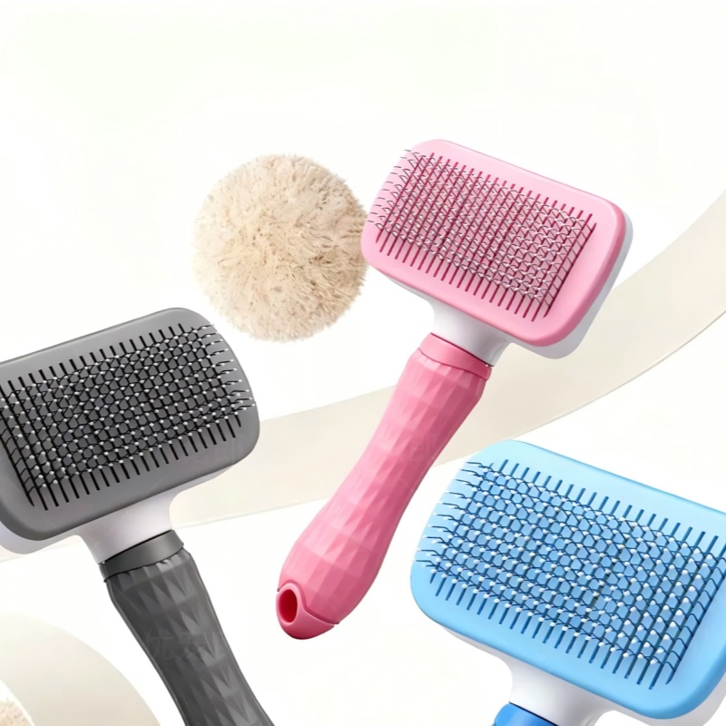 Self‑Cleaning Slicker Brush Pe - Slicker Brush Self Cleaning Pet Grooming 评论和价格